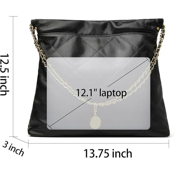 New Doris & Jacky Black Soft Lambskin Quilted Pouch Wallet Purse Handbag Set - Picture 5 of 6